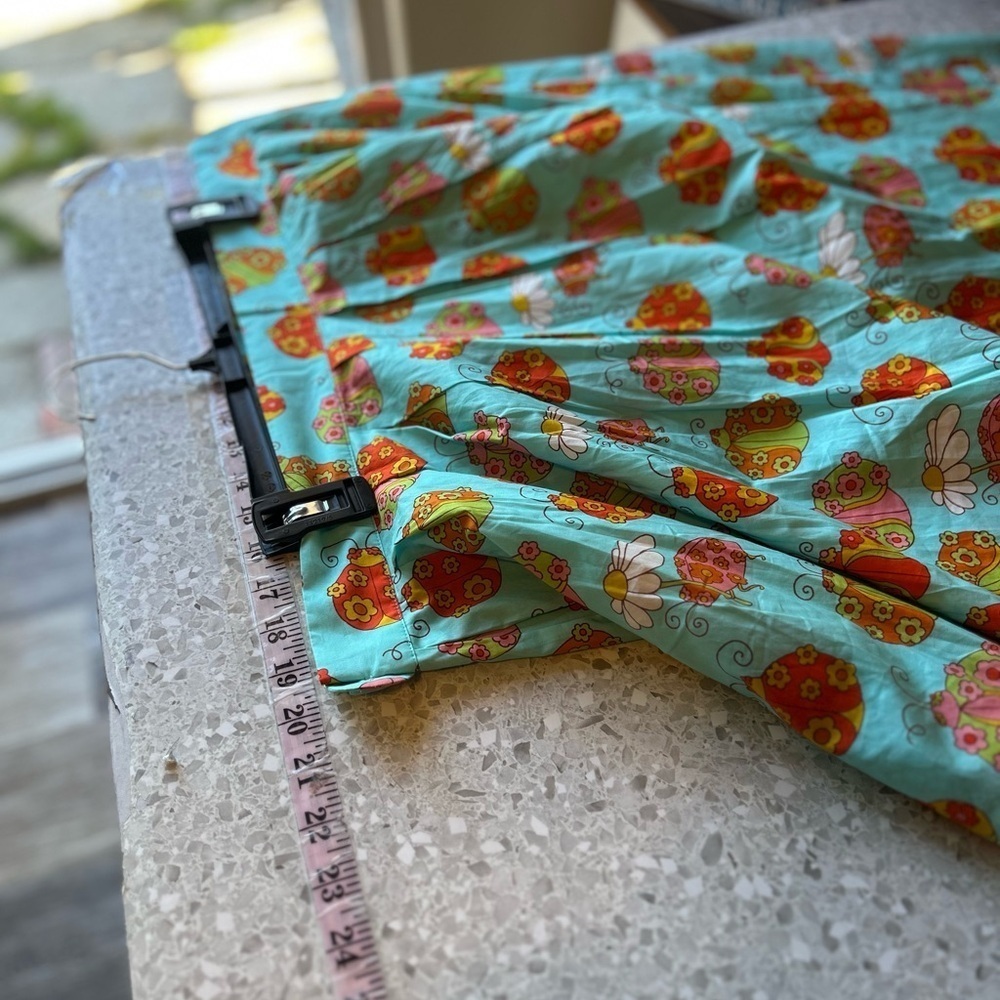 NWT ModCloth Novelty Ladybug and Daisy Print Swing Skirt Size 18 - Picture 12 of 12